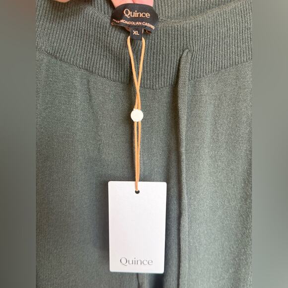 Quince Women’s Mongolian Cashmere Straight Leg Pants Moss Green XL NWT - Picture 10 of 12